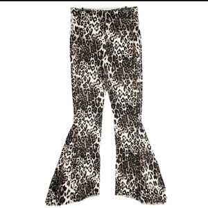 On The Prowl Leopard Print Bell Bottom Jeans